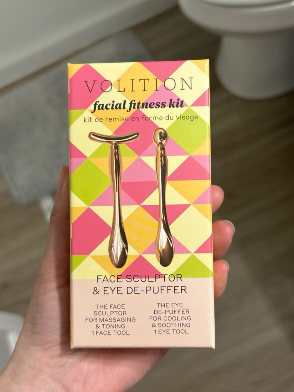 Volition Facial Fitness Kit - Gold Face Sculptor & Eye De-Puffer